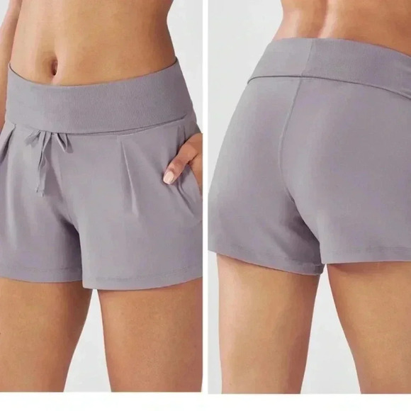 Fabletics Pants - Fabletics Maj Convertible Waistband High Rise Stretch Shorts
